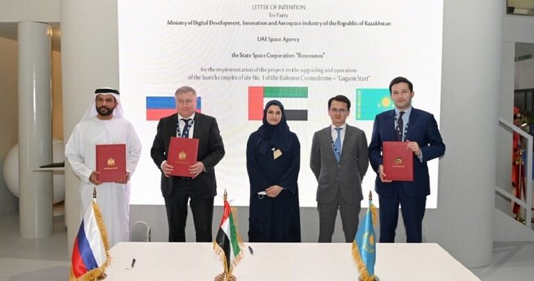 اتفاقية ثلاثية بين الإمارات وروسيا وكازاخستان لتطوير مركز ” بايكونور كوسمودروم “الفضائي